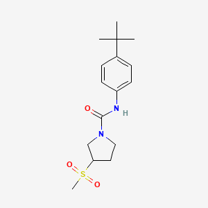 molecular formula C16H24N2O3S B2657169 N-(4-tert-butylphenyl)-3-methanesulfonylpyrrolidine-1-carboxamide CAS No. 1706402-70-1