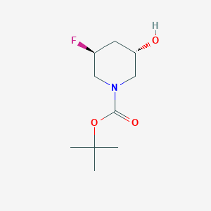 molecular formula C10H18FNO3 B2657218 Tert-butyl (3S,5S)-3-fluoro-5-hydroxypiperidine-1-carboxylate CAS No. 2413846-81-6
