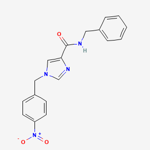 molecular formula C18H16N4O3 B2657232 N-benzyl-1-(4-nitrobenzyl)-1H-imidazole-4-carboxamide CAS No. 1351771-70-4