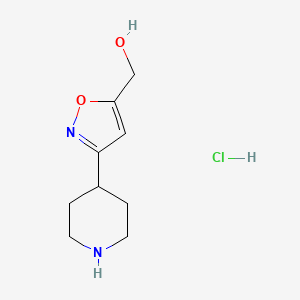 B2657271 (3-(Piperidin-4-yl)isoxazol-5-yl)methanol hydrochloride CAS No. 2248292-73-9