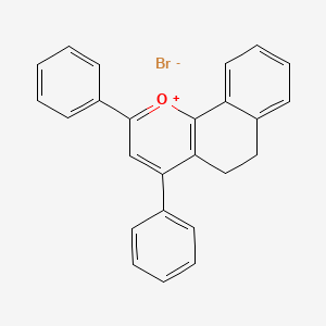 B2657298 2,4-Diphenyl-5H,6H-14-benzo[h]chromen-1-ylium bromide CAS No. 76192-30-8