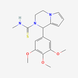 molecular formula C18H23N3O3S B2657321 N-methyl-1-(3,4,5-trimethoxyphenyl)-1H,2H,3H,4H-pyrrolo[1,2-a]pyrazine-2-carbothioamide CAS No. 393833-43-7