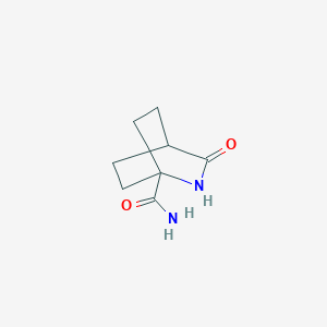 molecular formula C8H12N2O2 B2657353 3-Oxo-2-azabicyclo[2.2.2]octane-1-carboxamide CAS No. 21121-49-3