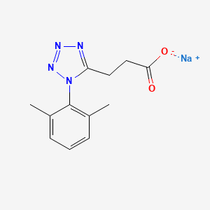 molecular formula C12H13N4NaO2 B2657388 Sodium;3-[1-(2,6-dimethylphenyl)tetrazol-5-yl]propanoate CAS No. 2416236-97-8