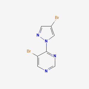 molecular formula C7H4Br2N4 B2657438 5-Bromo-4-(4-bromo-1h-pyrazol-1-yl)pyrimidine CAS No. 1501562-91-9