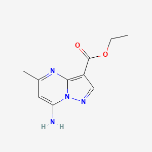 molecular formula C10H12N4O2 B2657462 Ethyl 7-amino-5-methylpyrazolo[1,5-a]pyrimidine-3-carboxylate CAS No. 2092272-78-9