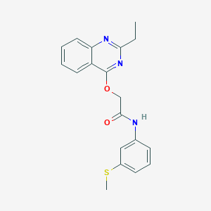 molecular formula C19H19N3O2S B2657535 2-[(2-ethylquinazolin-4-yl)oxy]-N-[3-(methylsulfanyl)phenyl]acetamide CAS No. 1115871-37-8