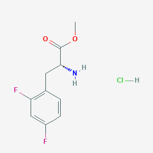 molecular formula C10H12ClF2NO2 B2657536 Methyl (2r)-2-amino-3-(2,4-difluorophenyl)propanoate hydrochloride CAS No. 1352574-94-7