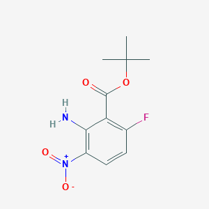 molecular formula C11H13FN2O4 B2657645 Tert-butyl 2-amino-6-fluoro-3-nitrobenzoate CAS No. 2248281-40-3