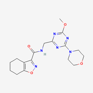N-((4-methoxy-6-morpholino-1,3,5-triazin-2-yl)methyl)-4,5,6,7-tetrahydrobenzo[d]isoxazole-3-carboxamide