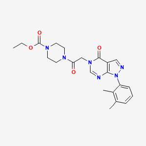 molecular formula C22H26N6O4 B2657712 ethyl 4-(2-(1-(2,3-dimethylphenyl)-4-oxo-1H-pyrazolo[3,4-d]pyrimidin-5(4H)-yl)acetyl)piperazine-1-carboxylate CAS No. 895021-36-0