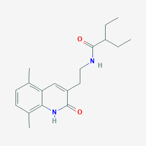 molecular formula C19H26N2O2 B2657732 N-(2-(5,8-dimethyl-2-oxo-1,2-dihydroquinolin-3-yl)ethyl)-2-ethylbutanamide CAS No. 851406-94-5
