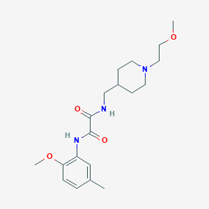 B2657741 N1-(2-methoxy-5-methylphenyl)-N2-((1-(2-methoxyethyl)piperidin-4-yl)methyl)oxalamide CAS No. 953199-16-1