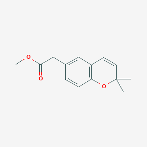 molecular formula C14H16O3 B2657742 2,2-Dimethyl-2H-1-benzopyran-6-acetic acid methyl ester CAS No. 850785-06-7