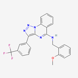 molecular formula C24H18F3N5O B2657776 N-[(2-METHOXYPHENYL)METHYL]-3-[3-(TRIFLUOROMETHYL)PHENYL]-[1,2,3]TRIAZOLO[1,5-A]QUINAZOLIN-5-AMINE CAS No. 866844-69-1