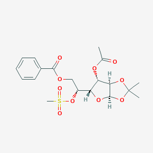 molecular formula C19H24O10S B026578 3-O-Acetyl-6-O-benzoyl-5-O-methylsulfonyl-1,2-O-isopropylidene-a-D-glucofuranose CAS No. 102029-58-3
