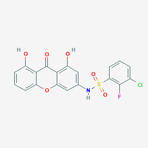 molecular formula C19H11ClFNO6S B2657809 Pgam1-IN-1 