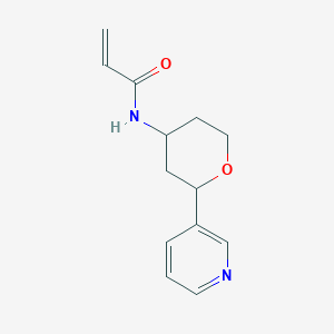 molecular formula C13H16N2O2 B2657812 N-(2-Pyridin-3-yloxan-4-yl)prop-2-enamide CAS No. 2308161-52-4