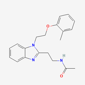 molecular formula C20H23N3O2 B2657862 N-(2-{1-[2-(2-methylphenoxy)ethyl]-1H-1,3-benzodiazol-2-yl}ethyl)acetamide CAS No. 838903-49-4