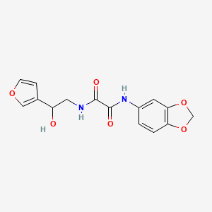 molecular formula C15H14N2O6 B2657866 N1-(benzo[d][1,3]dioxol-5-yl)-N2-(2-(furan-3-yl)-2-hydroxyethyl)oxalamide CAS No. 1396857-40-1
