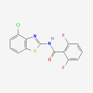 molecular formula C14H7ClF2N2OS B2657888 N-(4-chloro-1,3-benzothiazol-2-yl)-2,6-difluorobenzamide CAS No. 476277-42-6