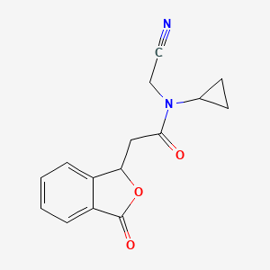 molecular formula C15H14N2O3 B2657945 N-(cyanomethyl)-N-cyclopropyl-2-(3-oxo-1,3-dihydro-2-benzofuran-1-yl)acetamide CAS No. 1797545-41-5