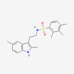 molecular formula C21H26N2O2S B2657958 N-[2-(2,5-dimethyl-1H-indol-3-yl)ethyl]-2,3,4-trimethylbenzene-1-sulfonamide CAS No. 681841-45-2