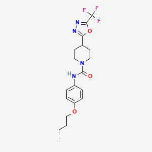molecular formula C19H23F3N4O3 B2657969 N-(4-butoxyphenyl)-4-[5-(trifluoromethyl)-1,3,4-oxadiazol-2-yl]piperidine-1-carboxamide CAS No. 1396813-70-9
