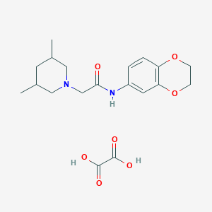 molecular formula C19H26N2O7 B2657996 N-(2,3-Dihydro-benzo[1,4]dioxin-6-yl)-2-(3,5-dimethyl-piperidin-1-yl)-acetamide CAS No. 1051924-31-2