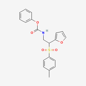 molecular formula C20H19NO5S B2658122 Phenyl (2-(furan-2-yl)-2-tosylethyl)carbamate CAS No. 877816-02-9