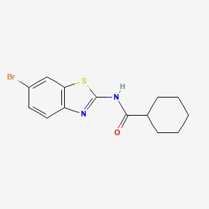 molecular formula C14H15BrN2OS B2658152 N-(6-bromobenzo[d]thiazol-2-yl)cyclohexanecarboxamide 