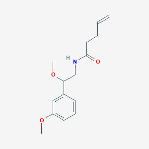 molecular formula C15H21NO3 B2658162 N-[2-methoxy-2-(3-methoxyphenyl)ethyl]pent-4-enamide CAS No. 1797722-74-7