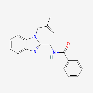 molecular formula C19H19N3O B2658164 N-{[1-(2-methylprop-2-en-1-yl)-1H-1,3-benzodiazol-2-yl]methyl}benzamide CAS No. 838883-70-8