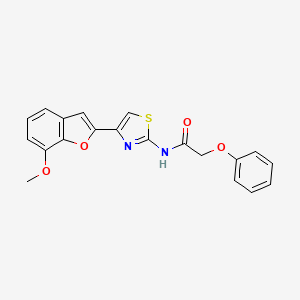 molecular formula C20H16N2O4S B2658170 N-[4-(7-methoxy-1-benzofuran-2-yl)-1,3-thiazol-2-yl]-2-phenoxyacetamide CAS No. 921870-14-6