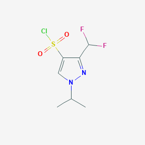3-(Difluoromethyl)-1-propan-2-ylpyrazole-4-sulfonyl chloride