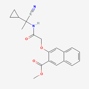 molecular formula C20H20N2O4 B2658180 Methyl 3-{[(1-cyano-1-cyclopropylethyl)carbamoyl]methoxy}naphthalene-2-carboxylate CAS No. 1209353-91-2