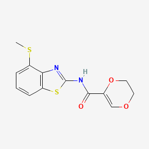 N-(4-(methylthio)benzo[d]thiazol-2-yl)-5,6-dihydro-1,4-dioxine-2-carboxamide