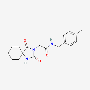 2-(2,4-dioxo-1,3-diazaspiro[4.5]dec-3-yl)-N-(4-methylbenzyl)acetamide