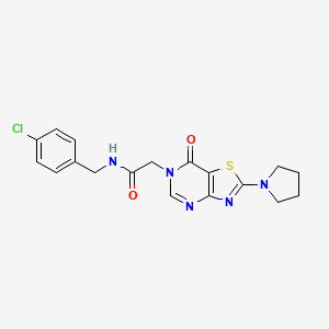 N-(4-chlorobenzyl)-2-(7-oxo-2-(pyrrolidin-1-yl)thiazolo[4,5-d]pyrimidin-6(7H)-yl)acetamide