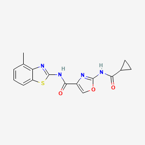 2-(cyclopropanecarboxamido)-N-(4-methylbenzo[d]thiazol-2-yl)oxazole-4-carboxamide