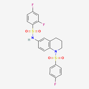 2,4-difluoro-N-(1-((4-fluorophenyl)sulfonyl)-1,2,3,4-tetrahydroquinolin-6-yl)benzenesulfonamide