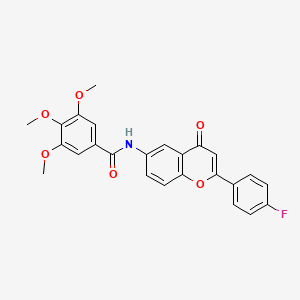 N-(2-(4-fluorophenyl)-4-oxo-4H-chromen-6-yl)-3,4,5-trimethoxybenzamide