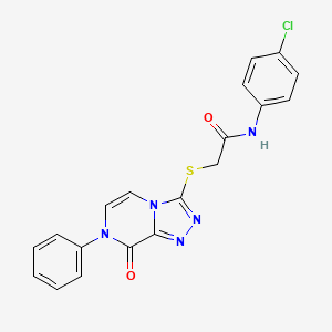 N-(4-chlorophenyl)-2-((8-oxo-7-phenyl-7,8-dihydro-[1,2,4]triazolo[4,3-a]pyrazin-3-yl)thio)acetamide