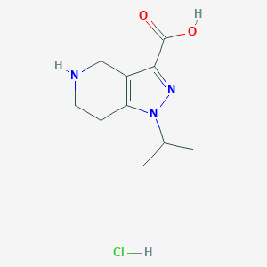 1-Propan-2-yl-4,5,6,7-tetrahydropyrazolo[4,3-c]pyridine-3-carboxylic acid;hydrochloride