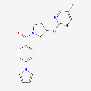 (4-(1H-pyrrol-1-yl)phenyl)(3-((5-fluoropyrimidin-2-yl)oxy)pyrrolidin-1-yl)methanone