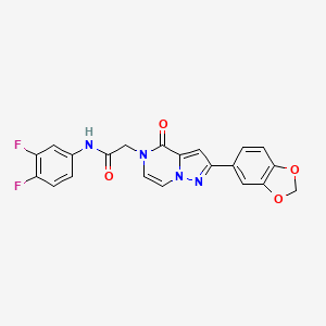 2-[2-(1,3-benzodioxol-5-yl)-4-oxopyrazolo[1,5-a]pyrazin-5(4H)-yl]-N-(3,4-difluorophenyl)acetamide