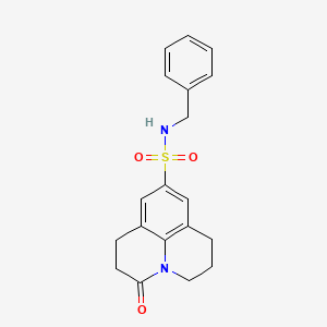 N-benzyl-3-oxo-1,2,3,5,6,7-hexahydropyrido[3,2,1-ij]quinoline-9-sulfonamide