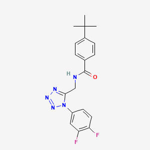4-(tert-butyl)-N-((1-(3,4-difluorophenyl)-1H-tetrazol-5-yl)methyl)benzamide