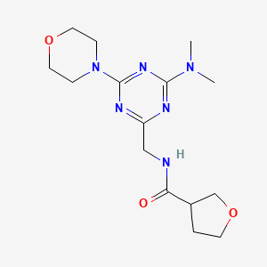 N-((4-(dimethylamino)-6-morpholino-1,3,5-triazin-2-yl)methyl)tetrahydrofuran-3-carboxamide