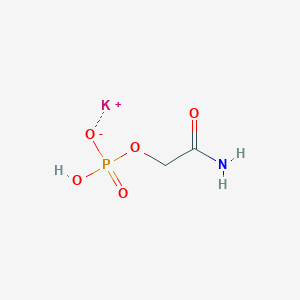 molecular formula C2H5KNO5P B2658273 Potassium 2-(hydrogen phosphonooxy)acetamide CAS No. 2230803-06-0